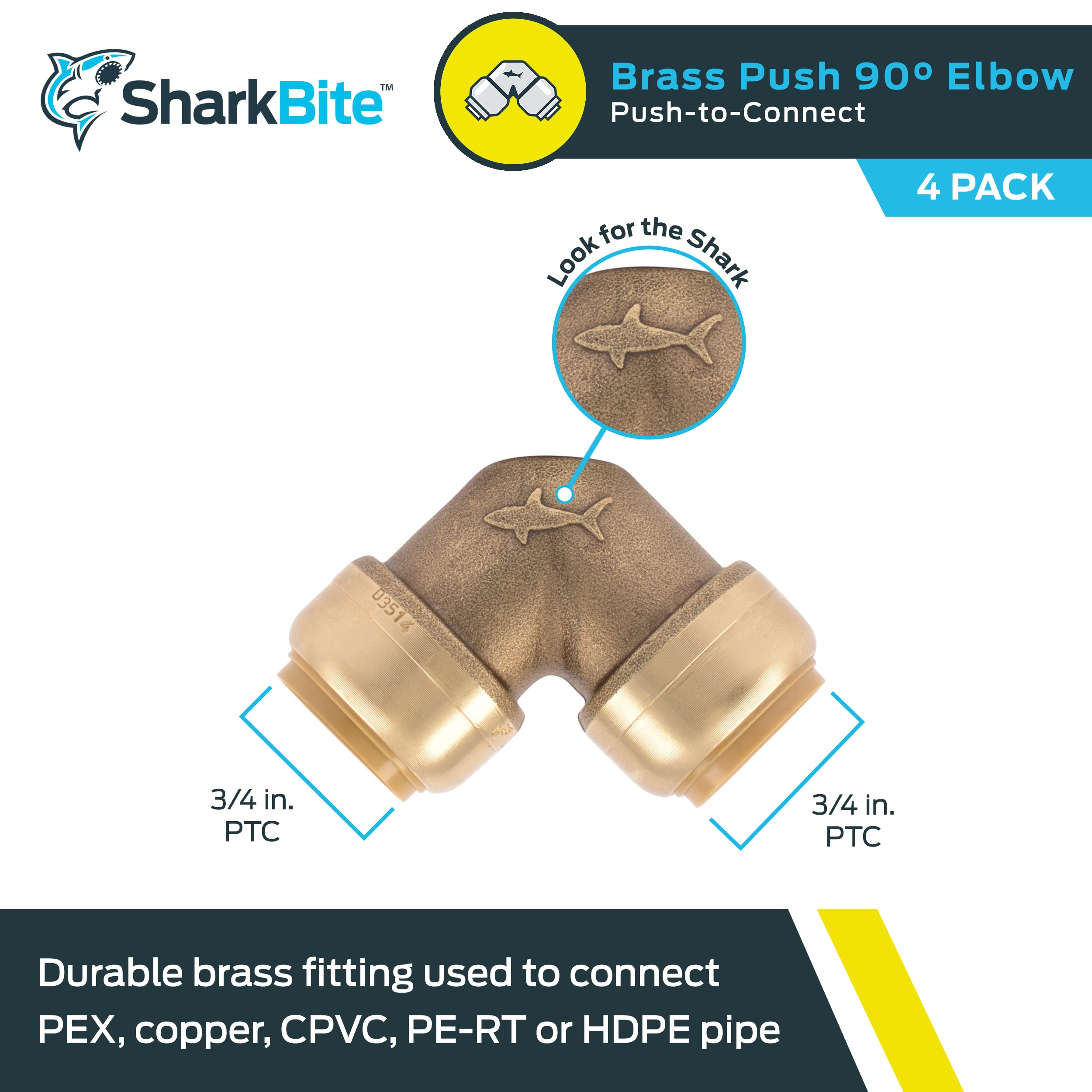 ブラザー　(パイン) SharkBite 1/4-in OD Push-to-Connect Splitter 25459Z at Lowes.com